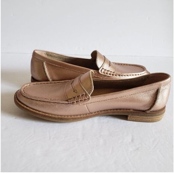 Sperry | Top Sider Rose Gold Seaport Slip On Penny Loafers | 9 - Picture 4 of 10